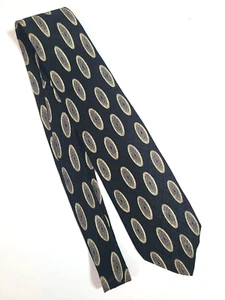 Corbata de cuello Robert Talbott para hombre mejor seda en punta formal negra ovalada 63" x 3,5" - Imagen 1 de 7