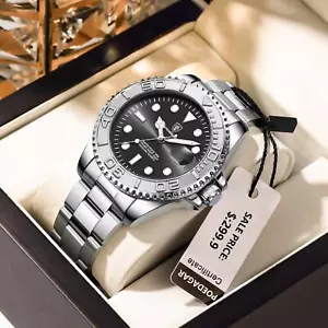 Orologio Sportivo Quarzo Acciaio Inox Multicolore Moderno Rotondo Impermeabile Uomo Regalo - Foto 1 di 32