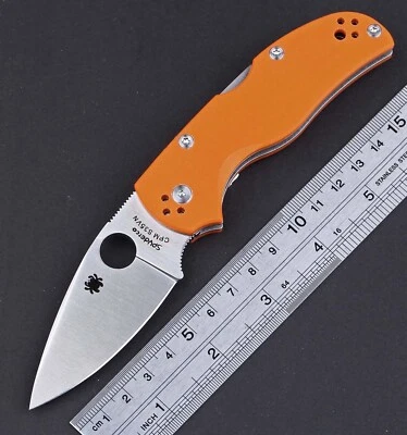 Orange G10 Handle Lock Back Stainless Steel Blade Pocket Folding Tactical Knife - Image 1 of 4