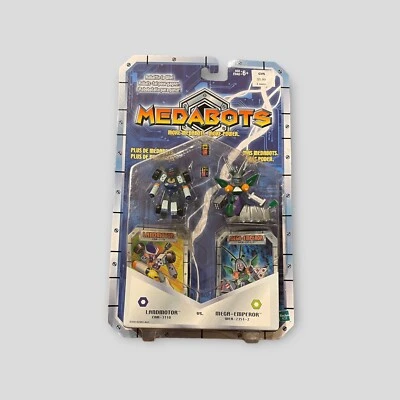 Mini robots Medabots Hasbro Landmotor vs. Mega-Emperor raros nuevos sellados Foto 1 de 2
