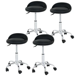 4X Rolling Swivel Stool w/Wheels Adjustable Tattoo Facial Massage Spa Salon - Picture 1 of 9