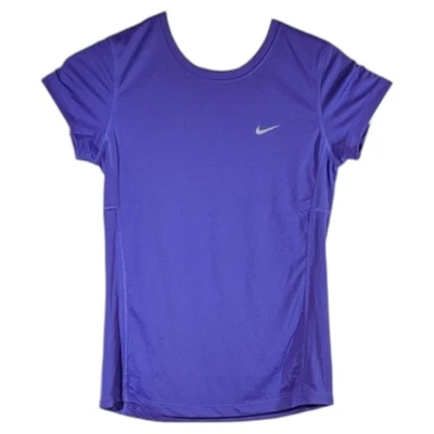 NWT Nike Women's Dri-fit Running T Shirt - UPF 40+ 872068-508 Purple Size M - Image 1 of 4