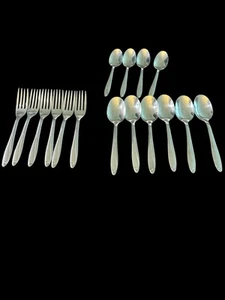 HBCo Solid Stainless Flatware HBC1 Pattern 16 Pc USA - Picture 1 of 5