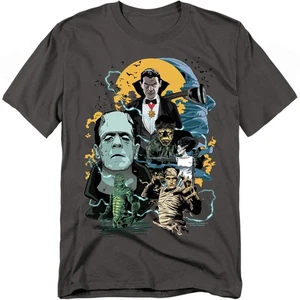 Universal Monsters Collage of Characters Monster Mash Images T-Shirt NEW UNWORN - Picture 1 of 1