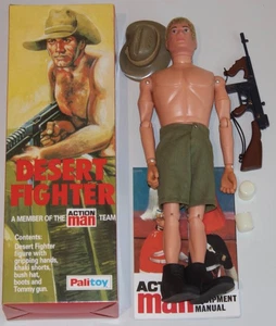 vintage action man 40th anniversar blonde hair desert fighter boxed - Picture 1 of 4