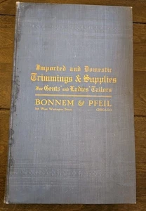 Rare Gents' and Ladies Tailors Sample book with Fabrics Bonnem & Pfeil Chicago - Picture 1 of 10