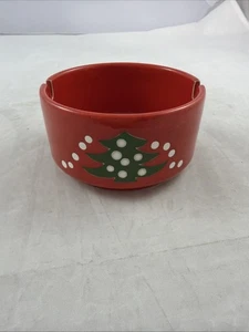 Waechtersbach Weihnachtsbaum rot Aschenbecher Vintage Germany Weihnachtsdeko - Bild 1 von 5
