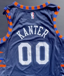 Enes Kanter Freedom Signed Autographed New York Knicks Jersey Psa/Dna Coa - Picture 1 of 6