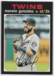 2020 Topps Heritage Marwin Gonzalez #404 Short Print Minnesota Twins SP - Bild 1 von 2