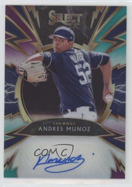 2020 Select Sparks Signatures Tri-Color Prizm /49 Andres Munoz Rookie Auto RC - Image 1 of 2