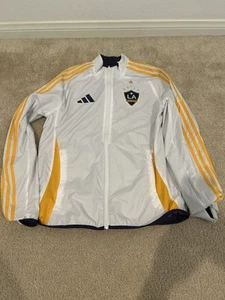 adidas 2025 LA Galaxy Men's Reversible Anthem Jacket Size SMALL *Defect* - Picture 1 of 5