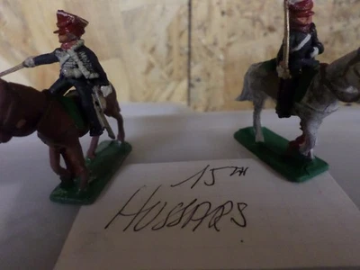 10 chevaux et cavaliers napoléon waterlo 15eme hussards Prince August - Photo 1/2