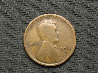 🔥OLD COLLECTIBLE COIN🔥 VF 1912 D LINCOLN WHEAT PENNY COPPER CENT 🔥 LOT 61! - Image 1 of 2