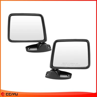 Par de espejos retrovisores laterales plegables manuales negros para Ford Ranger Bronco II 1983-1992 Foto 1 de 4