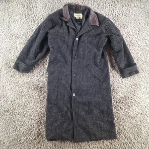 Eddie Bauer Mantel Herren mittellang Tweed Sakko Lederkragen Staubwedel - Bild 1 von 11