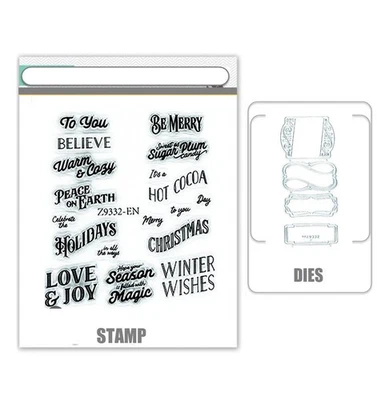 圣诞标签邮票和金属切割模具DIY手工卡片剪贴簿 — 第 1/3 张图片