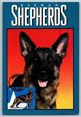 #5405 Military Working Dogs German Shepherds FDC Maxi Card - Image 1 of 2