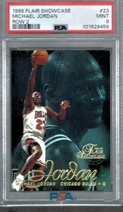 1996 Flair Showcase Fila 2 #23 Michael Jordan Chicago Bulls PSA 9 5363 - Foto 1 di 1