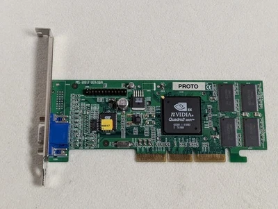 Vintage AGP VGA Graphics Controller ~ nVidia Quadro2 MXR ~ PROTOTYPE - Image 1 of 3