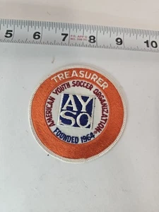 vintage ayso patch treasurer 1980s American youth soccer organization - Picture 1 of 1