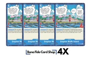 4X Juego de Cartas de Una Pieza Emptee Bluffs Island OP09-060 Común Casi Nuevo Juego 4x - Imagen 1 de 2