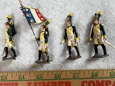 CBG Mignot Era Napoleónica Línea Francesa Infantería Plomo Juguete Soldados Lote 4 Foto 1 de 4