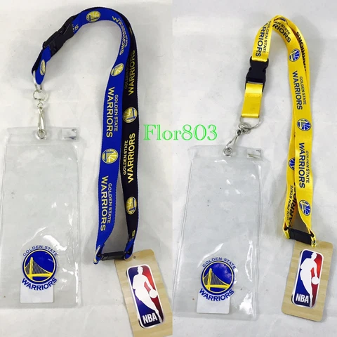 Golden State Warriors NBA Clip On Lanyard With Ticket Holder Cover