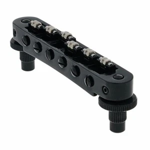 TonePros TP6R-B Imperial Locking Roller Saddles Bridge, Small Posts, Black - Picture 1 of 3