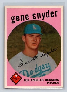 1959 Topps #522 Gene Snyder Los Angeles Dodgers Rookie NM - Picture 1 of 2