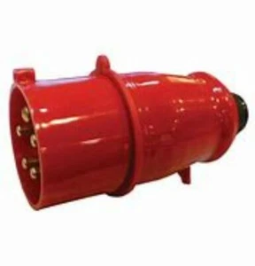32 AMP 400V INLINE 5 PIN STAR STECKDOSE STECKER ROT - Bild 1 von 2