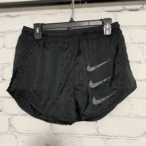 Pantaloncini da corsa Nike donna nuovi S neri elasticizzati vita coulisse triplo swoosh - Foto 1 di 3