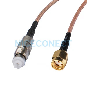 RP SMA macho (pin hembra) a FME hembra cable cola de cerdo RG316 20 cm para antena WiFi - Imagen 1 de 3