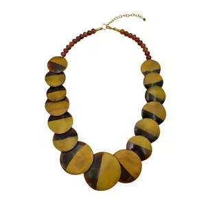 Buffalo Horn Necklace Batik Print Handmade Boho Graduated Horn Beads Necklace - Bild 1 von 5