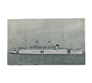 Cristóbal Paquebot Ship Cancel Motor Liner Kungsholm Swedish America Postcard - Picture 1 of 2