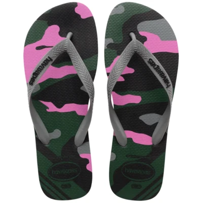 Sandalia Havaianas Top Camuflada Para Hombre - Chanclas Estampado Audaz - Negra 13 Foto 1 de 2