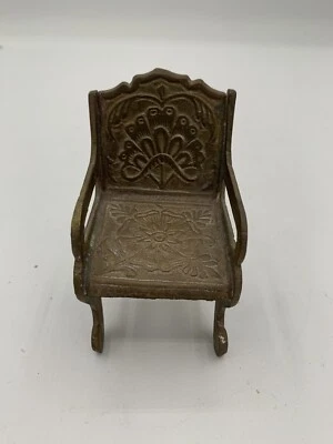 Silla Deidad Trono Vintage Latón Hecha a Mano Foto 1 de 4