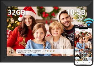 FRAMEO Wifi Digital Picture Frame, 10.1 Inch Smart Digital Photo Frame 1280X800 - Picture 1 of 8