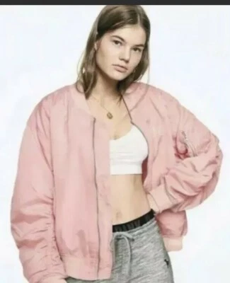  VICTORIA'S SECRET PINK Vintage  Jacket Rose Pink  LOGO S/M Last 1 - Image 1 of 3