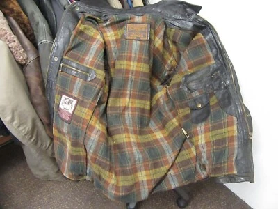 VINTAGE REDSKINS LEATHER HUNTING FIELD HUNTING JACKET SIZE M, REAR GAME POCKET - Image 1 of 4