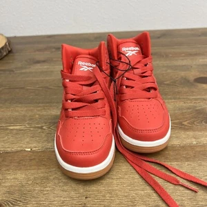 Reebok Classic Boys Size 13k Red High Top Lace Up Sneaker Shoes 348788 - Picture 1 of 8