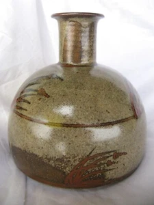 Studiokeramik Vase Horst Kerstan Kandern 1981 asiatischer Stil Tenmoku Temmoku - Bild 1 von 6