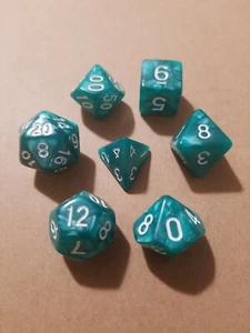 Polyhedral Gaming Dice, 7pc set (d4,6,8,10,12,20,%) FREE SHIPPING - Picture 1 of 2