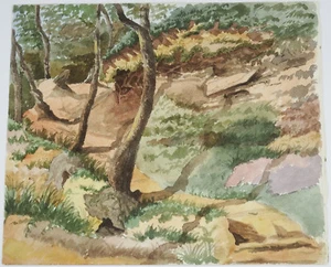 Acuarela victoriana de 1868 del parque Gosselin - Imagen 1 de 5