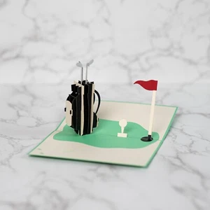 GOLF - GOLFER - GUTSCHEIN -pop-up-card- 3D Karte, 12 x 17 - Bild 1 von 2