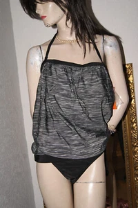 TANKINI - Set * BIKINI Set Oberteil & Slip schwarz grau Oversize Octopus 48 - Bild 1 von 14