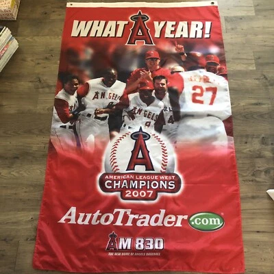 Anaheim Angels What A Year American League West 2007 Banner 35x60 - Image 1 of 4