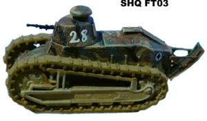 Tanque ligero SHQ FT03 1/76 diecast Segunda Guerra Mundial francés Renault FT17 con torreta berliet - Imagen 1 de 2