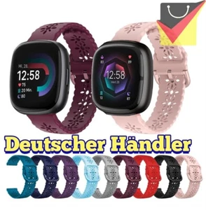 Silikon Sport Armband für Fitbit Versa 4 / 3 / Sense / Sense 2, Band,Watch Strap - Photo 1 sur 27