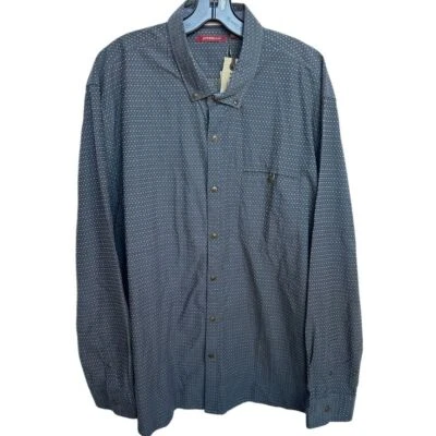 NWT Jeremiah Inkwell Long Sleeve Button Down Navy Dot 100% Cotton Men`s XXL - Image 1 of 4