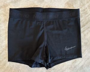 NIKE Pro Compression Shorts Womens Size Small Black Pull On Running poly/spandex